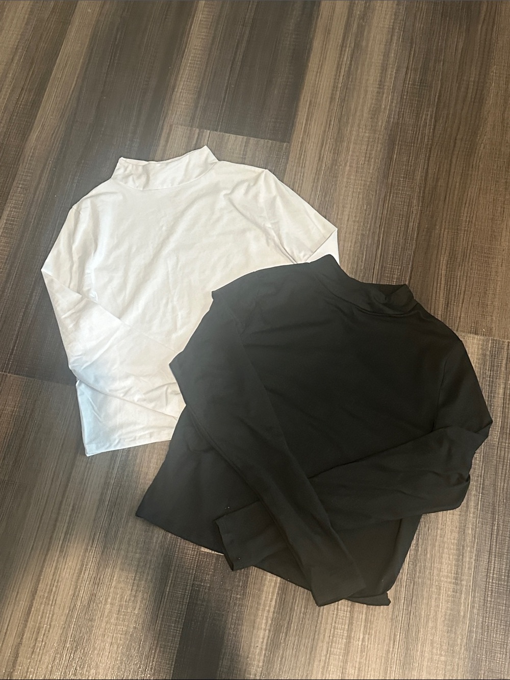 Olivia Rae Women’s Long-Sleeve Mock Neck Shirts - Black & White
